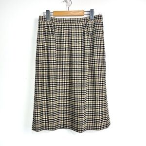 Aquascutum London Vintage Wool Houndstooth Skirt